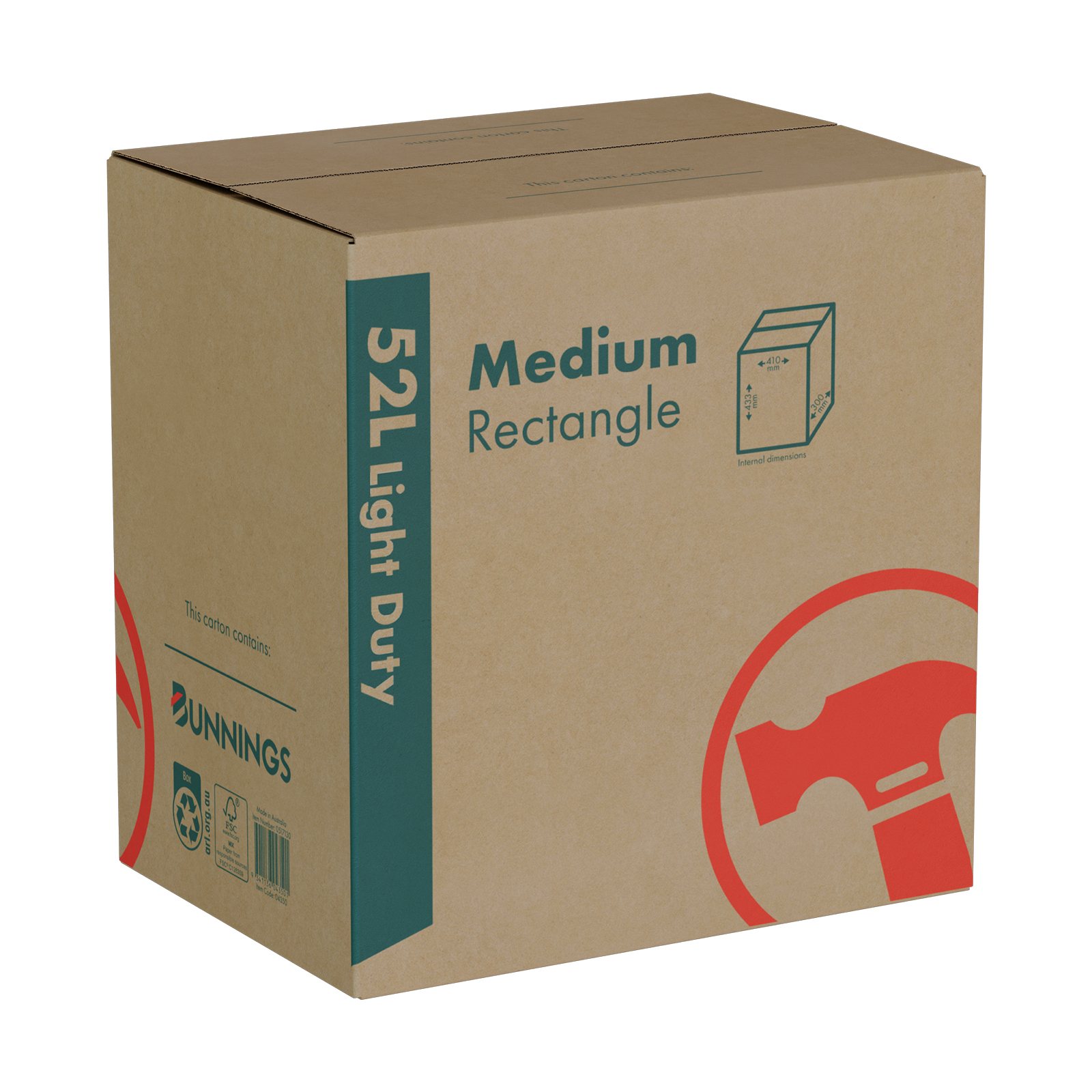 Moving Carton Light Duty 52L