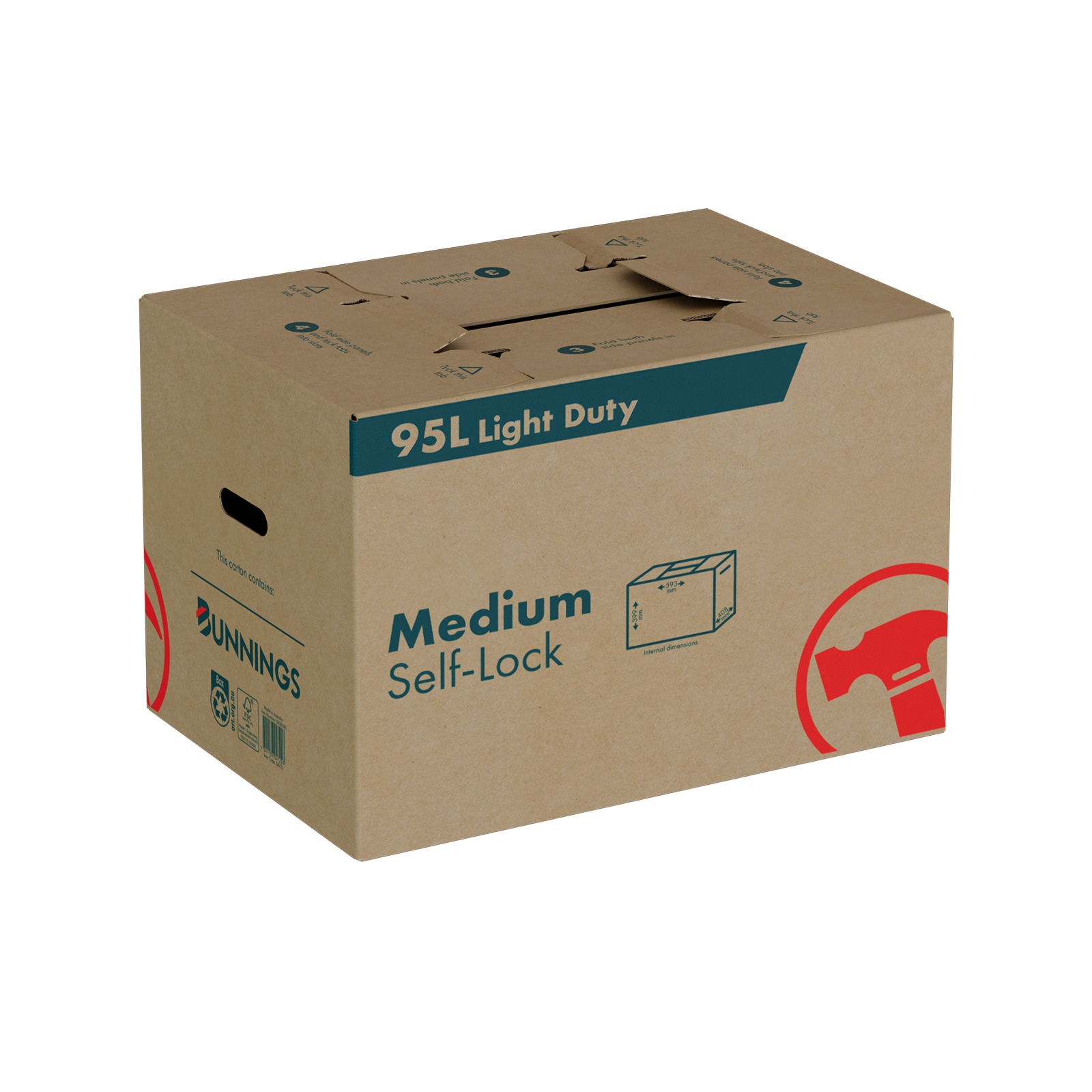 Moving Carton Light Duty 95L Self-Lock